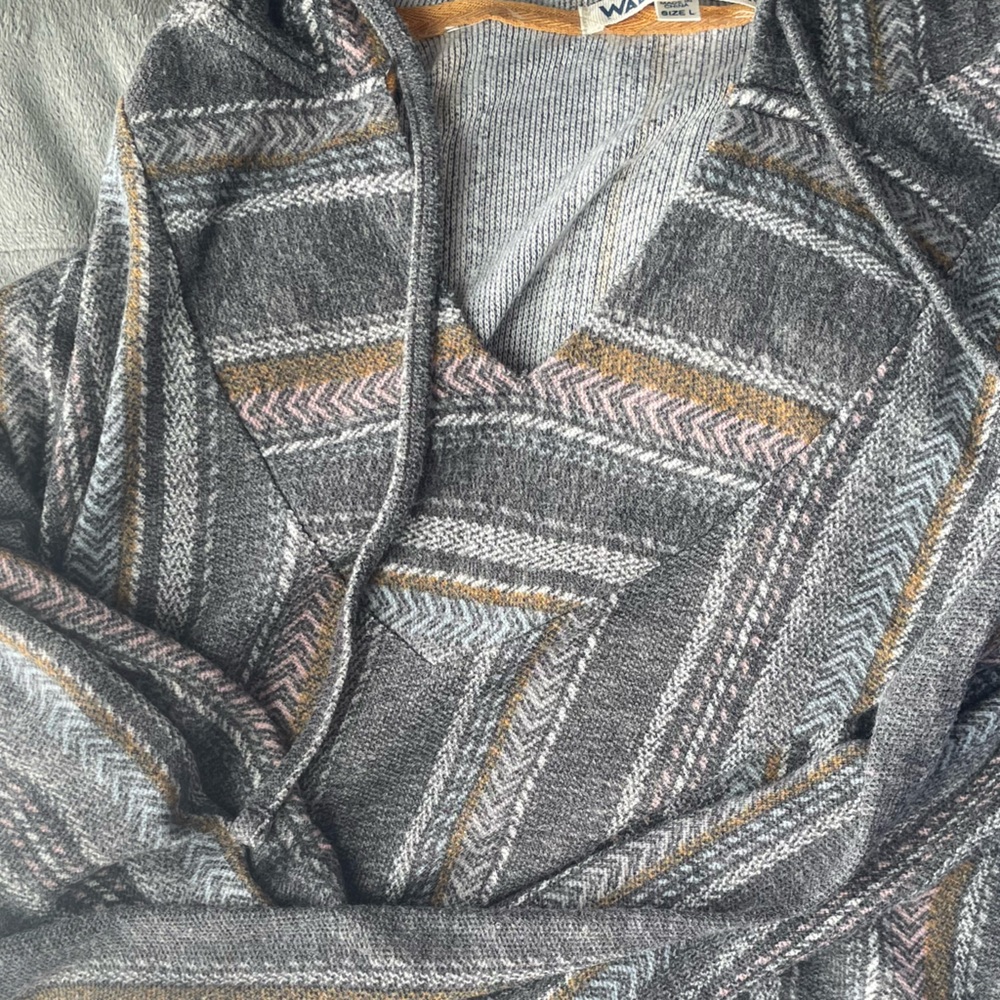 Wallflower Gray and Tan Knit Fabric